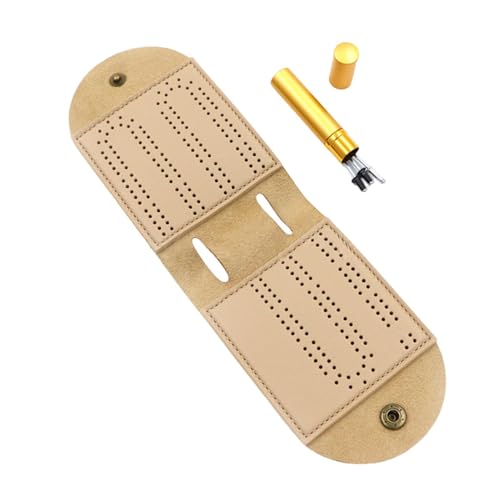 Cribbage Brettspiel Set, Travel Cribbage Board - Cribbage Board -Reise -Set mit 1 Speicherplatz - Faltbares PEG -Spiel für Familienbindung, draußen, drinnen, Partys von Generisch