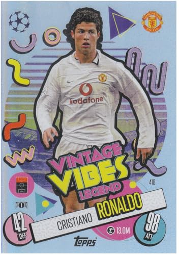 Cristiano Ronaldo Man United Vintage Vibes Legend Topps Fußball Sammelkarte 418 Cristiano Ronaldo Man United Vintage Vibes Legend Topps Fußball Sammelkarte 418 von Generisch