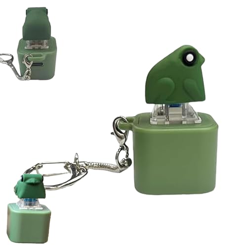 Croaking Frog Keychain, Rechargeable Frog Sound Keychain, Sensory Fun, Fun & Portable, with Colorful Lights, Funs Keyboard Fidget, Focus Breaks (1pcs) von Generisch
