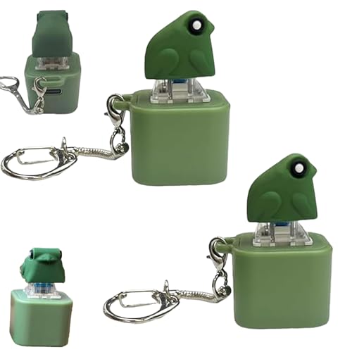 Croaking Frog Keychain, Rechargeable Frog Sound Keychain, Sensory Fun, Fun & Portable, with Colorful Lights, Funs Keyboard Fidget, Focus Breaks (2pcs) von Generisch