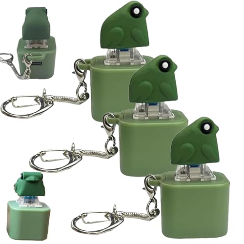 Croaking Frog Keychain, Rechargeable Frog Sound Keychain, Sensory Fun, Fun & Portable, with Colorful Lights, Funs Keyboard Fidget, Focus Breaks (3pcs) von Generisch