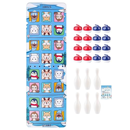 Curling Brettspiel - Eisstockschießen Wettkampf-Set | Tragbares Gesellschaftsspiel Geschenk Für Kinder Jugendliche Erwachsene Fans Mädchen von Generisch