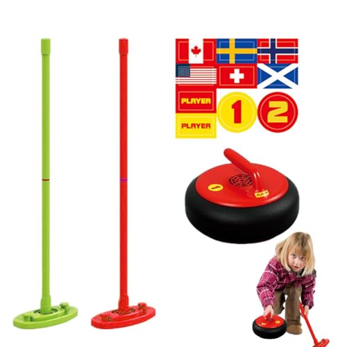 Curling Tabletop Game - Curling Board mit Steinen, lustige Indoor -Outdoor -Sportspielzeug, Familienfeieraktivität | Electric Light Curlings Sport für Kinder Erwachsene Schulteam Events Geburtstag Curling Tabletop Game - Curling Board mit Steinen, lustige Indoor -Outdoor -Sportspielzeug, Familienfeieraktivität | Electric Light Curlings Sport für Kinder Erwachsene Schulteam Events Geburtstag von Generisch