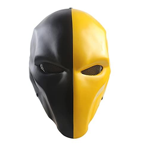 D-Stroke Cosplay Maske GFK Vollgesichtsmaske Halloween Party Kostüm Maske Requisiten (Schwarz/Gelb) von Generisch