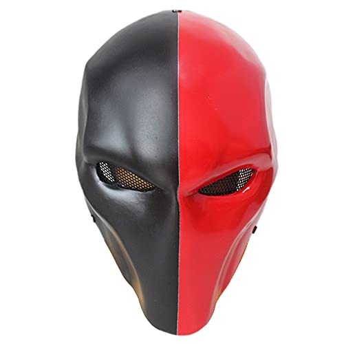 D-Stroke Cosplay Maske GFK Vollgesichtsmaske Halloween Party Kostüm Maske Requisiten (Schwarz/Rot) von Generisch