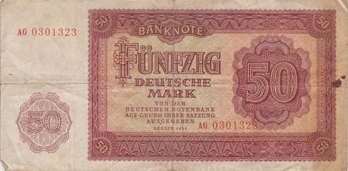 DDR Rosenbg: 352a gebraucht (III) 1955 50 Deutsche Mark (Banknoten für Sammler) von Generisch