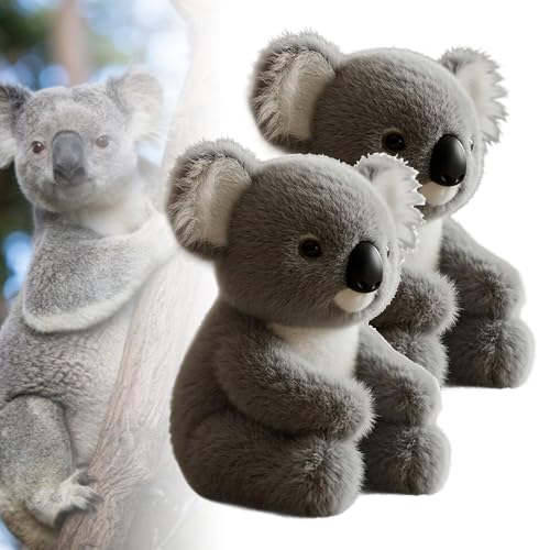 DER KOALY – Emotionale Heilung auf Abruf, Koala-Spielzeug, der lebensechte Koaly, Koaly-Plüschtier für dauerhafte Geborgenheit, Kuscheltier für emotionalen Trost (2Pcs) von Generisch
