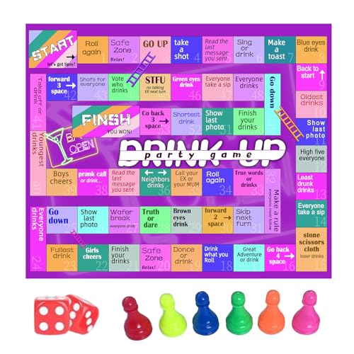 DICE-Brettspiel-Set, Interactive Party Challenge, 0,39 Zoll, Strategische Trinkaktivität, Gruppenspaß-Tool, Mit Lachen Gefüllter Gameplay Für Camping DICE-Brettspiel-Set, Interactive Party Challenge, 0,39 Zoll, Strategische Trinkaktivität, Gruppenspaß-Tool, Mit Lachen Gefüllter Gameplay Für Camping von Generisch