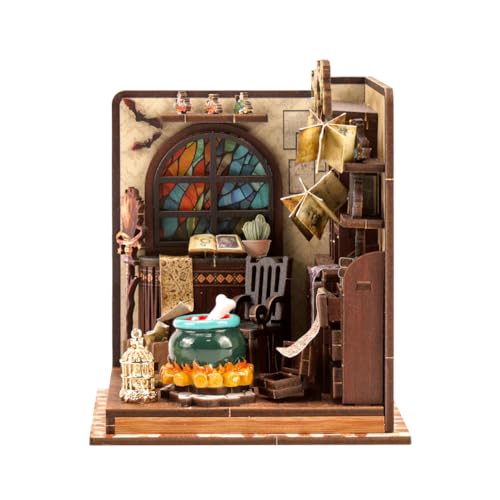 DIY Book Nook Kit 3D Wooden Puzzle Book Nook, Miniature House Kit Dollhouse Bookend with LED Light for Teens and Adults Building Creative Gifts DIY Book Nook Kit 3D Wooden Puzzle Book Nook, Miniature House Kit Dollhouse Bookend with LED Light for Teens and Adults Building Creative Gifts von Generisch