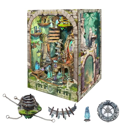 DIY Book Nook Kits für Erwachsene DIY Miniatur Haus Kit mit LED-Licht für Schreibtisch Bücherregal Dekoration 3D Holzpuzzle Booknook Modell Kits für Erwachsene zum Bauen von Geschenken DIY Book Nook Kits für Erwachsene DIY Miniatur Haus Kit mit LED-Licht für Schreibtisch Bücherregal Dekoration 3D Holzpuzzle Booknook Modell Kits für Erwachsene zum Bauen von Geschenken von Generisch