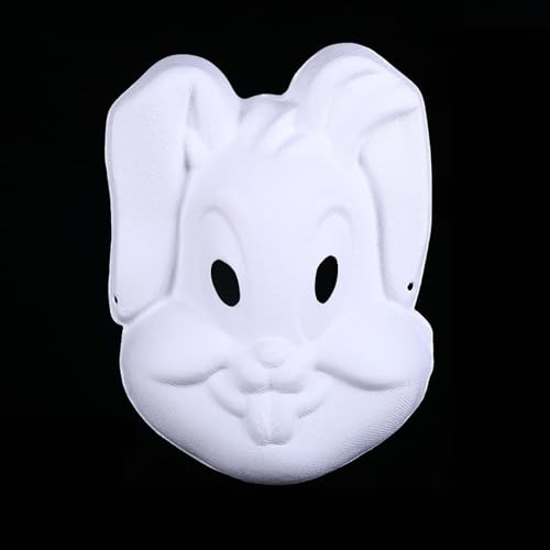 DIY Gesichtsmasken Selber Machen, Karneval Maskerade-Masken Zellstoff Blank Zum Bemalen, Katzenmasken Zum Anmalen, Maske Aus WeißEm Papier, ÜBerstreichbare Papiermasken FüR Cosplay (E) von Generisch