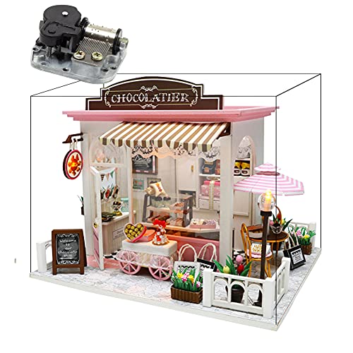 DIY Holzhaus im Maßstab 1:24, Miniatur-Spielzeughaus-Set, 3D-Gebäudemodell, Dekompression, handgefertigtes Geschenk, 20 x 16 x 16 cm, fertige Größe DIY Holzhaus im Maßstab 1:24, Miniatur-Spielzeughaus-Set, 3D-Gebäudemodell, Dekompression, handgefertigtes Geschenk, 20 x 16 x 16 cm, fertige Größe von Generisch