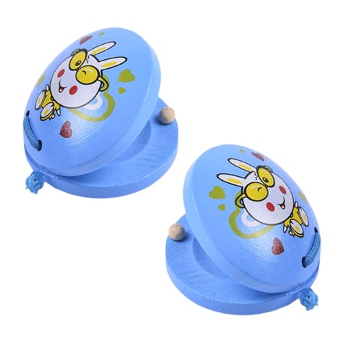DIY Percussion Musikinstrumentenset Handheld Tamburin für kreatives Spielen Klassenzimmer Musik Compatible (Blue, One Size) von Generisch