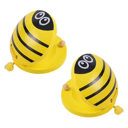 DIY Percussion Musikinstrumentenset Handheld Tamburin für kreatives Spielen Klassenzimmer Musik Compatible (Yellow, One Size) von Generisch