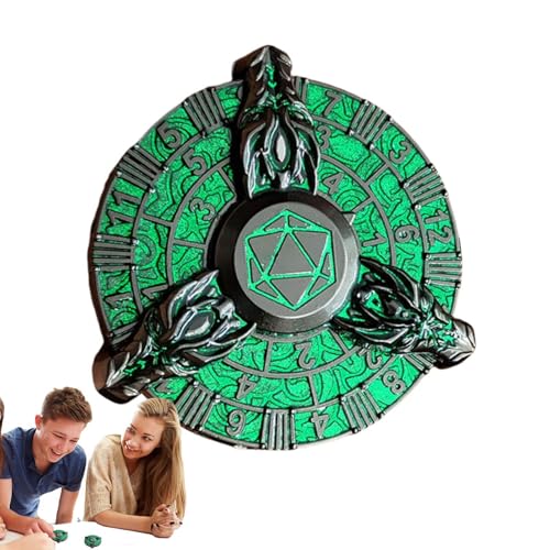 Generisch Roulette Würfel Spinner, Dungeons und Drachen Würfel Brettspiele, Polyedrische Metallwürfel, Roulette Dice Spinner mit Würfelbox, Dungeons und Dragon Tischspiele, RPG D4 D6 D8 D10 D12 D20 D% von Generisch