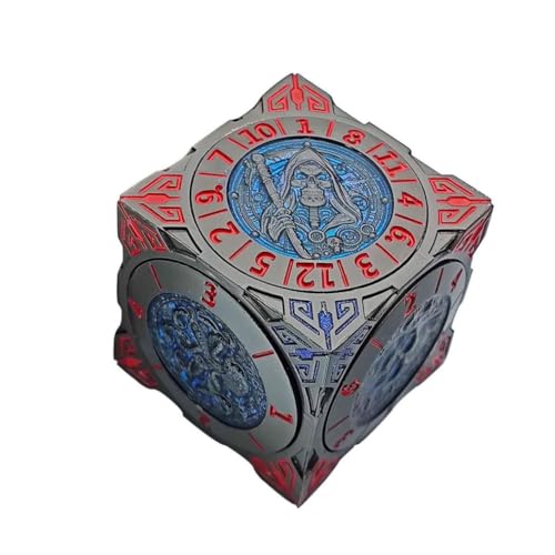 DND Spinner Dice - 7-in-1-Würfelset aus Metall mit 3D-Relief-Drachendesign | Einzigartiges Spinner-Design für Dungeons & Dragons RPG-Polyeder-Würfelset für D&D-und DM Spieler (Schwarz-blau) von Generisch