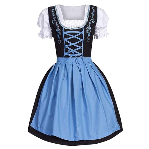 Damen Dirndl Kleid Oktoberfest Kostüm Deutsches Dirndl Kleid 3 Teilig Plaid Dirndl Kleid mit Schürze Fancy Midi Rock Oktoberfest Outfit Bayerische Kostüme für Bayerische Bier Karneval Party Damen Dirndl Kleid Oktoberfest Kostüm Deutsches Dirndl Kleid 3 Teilig Plaid Dirndl Kleid mit Schürze Fancy Midi Rock Oktoberfest Outfit Bayerische Kostüme für Bayerische Bier Karneval Party von Generisch