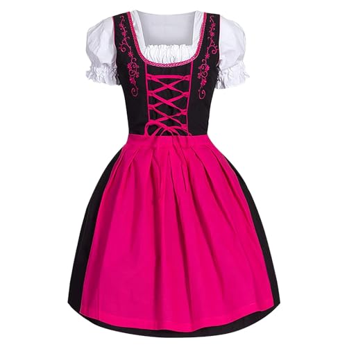 Damen Dirndl Kleid Oktoberfest Kostüm Deutsches Dirndl Kleid 3 Teilig Plaid Dirndl Kleid mit Schürze Fancy Midi Rock Oktoberfest Outfit Bayerische Kostüme für Bayerische Bier Karneval Party Damen Dirndl Kleid Oktoberfest Kostüm Deutsches Dirndl Kleid 3 Teilig Plaid Dirndl Kleid mit Schürze Fancy Midi Rock Oktoberfest Outfit Bayerische Kostüme für Bayerische Bier Karneval Party von Generisch