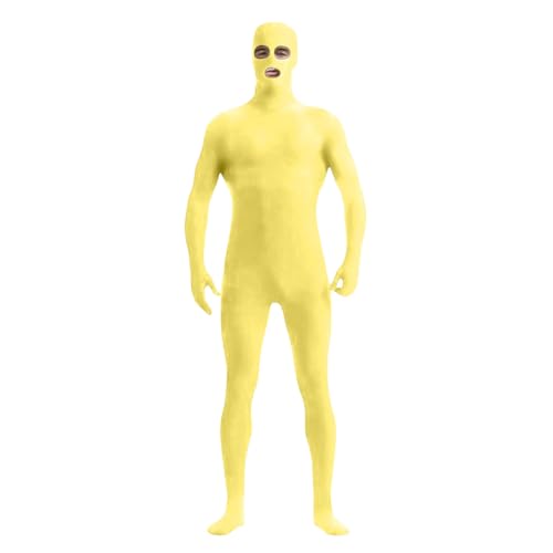 Damen Herren Greenscreen Anzug Ganzkörper Bodysuit Für Karneval Halloween Party Cosplay gelbes S Damen Herren Greenscreen Anzug Ganzkörper Bodysuit Für Karneval Halloween Party Cosplay gelbes S von Generisch