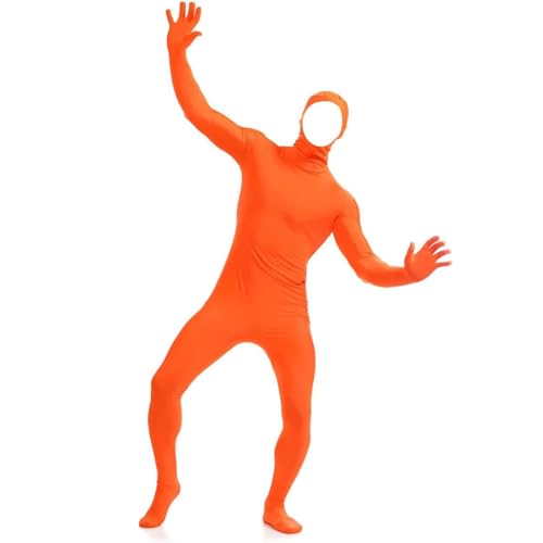 Damen Herren Greenscreen Anzug Suit Body Ganzkörper-Overall für Erwachsene Open Face Cosplay Jumpsuit Ganzkörperanzug Tight Slenderman Kostüm Bodysuit Orange Karneval Halloween Weihnachten Kostüm Damen Herren Greenscreen Anzug Suit Body Ganzkörper-Overall für Erwachsene Open Face Cosplay Jumpsuit Ganzkörperanzug Tight Slenderman Kostüm Bodysuit Orange Karneval Halloween Weihnachten Kostüm von Generisch