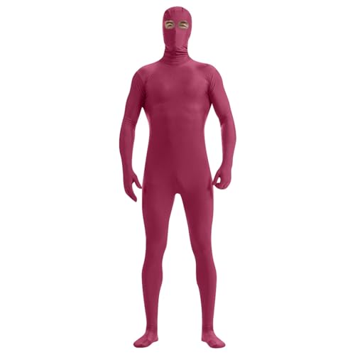 Damen Herren Greenscreen Anzug Zentai Suit Halloween Ganzkörper Slenderman Kostüm Jugendliche Bodysuit Man Catsuit Männer von Generisch