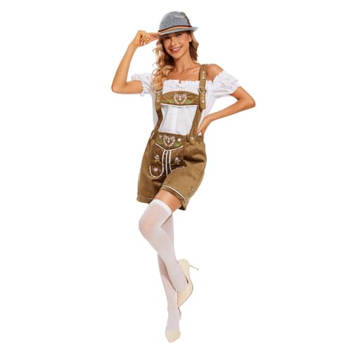 Damen Karneval Cosplay Oktoberfest KostüM Oktoberfest-KostüM,Bieranzug, Performance, Deutsches Bayerisches von Generisch