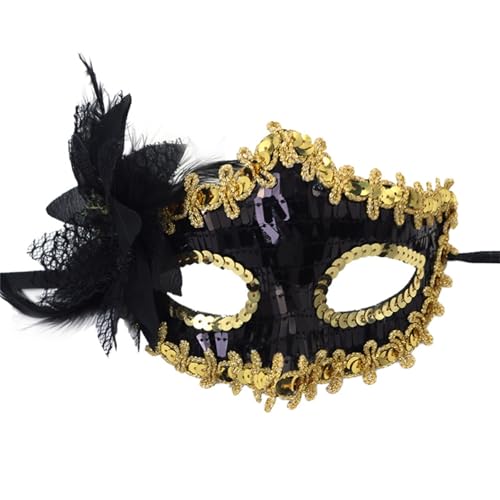 Damen Karneval Maskenball Venezianische Maske Ball Masquerade Masken Für Augenmaske Halloween Mask Venedig Blau Weiss Faschings Venezianisch Schwarz Herren von Generisch