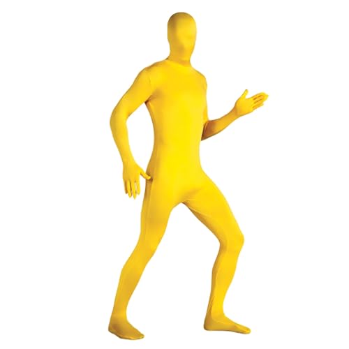 Damen-Kostüme, Herren, Strumpfhose, Bühne, schwarz, Performance-Kostüm, Overall, Bodywork-Anzug, gelb, L von Generisch
