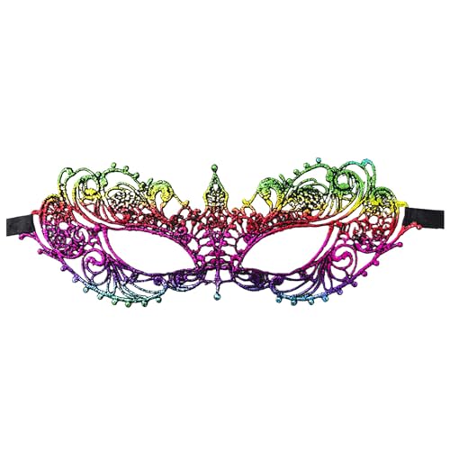 Damen-Maske, luxuriös, mehrfarbig, venezianische Halbgesichtsmaske, Karnevalsmaske, Karnevals-Augenmaske, für Abschlussball, Ball, Party, Cosplay, Tanzshows Damen-Maske, luxuriös, mehrfarbig, venezianische Halbgesichtsmaske, Karnevalsmaske, Karnevals-Augenmaske, für Abschlussball, Ball, Party, Cosplay, Tanzshows von Generisch