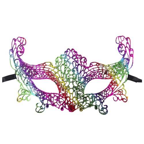 Damen-Maske, luxuriös, mehrfarbig, venezianische Halbgesichtsmaske, Karnevalsmaske, Karnevals-Augenmaske, für Abschlussball, Ball, Party, Cosplay, Tanzshows Damen-Maske, luxuriös, mehrfarbig, venezianische Halbgesichtsmaske, Karnevalsmaske, Karnevals-Augenmaske, für Abschlussball, Ball, Party, Cosplay, Tanzshows von Generisch