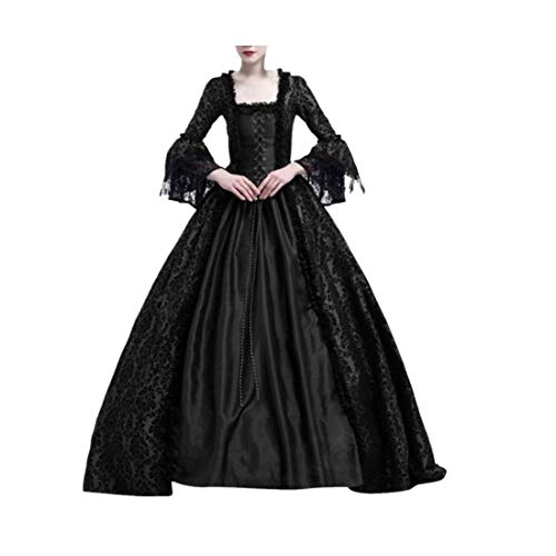 Damen Mittelalterliches Vitorian_Dress Halloween Gothic Spitze Renaissance Maskerade Kostüm 1800er Jahre Kleid für Frauen Damen Mittelalterliches Vitorian_Dress Halloween Gothic Spitze Renaissance Maskerade Kostüm 1800er Jahre Kleid für Frauen von Generisch
