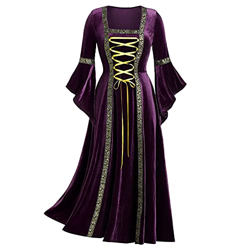 Damen Renaissance Mittelalter Kostüm Samt Irisch Mittelalter Kleid Kleid Gown Halloween Cosplay Damen Renaissance Mittelalter Kostüm Samt Irisch Mittelalter Kleid Kleid Gown Halloween Cosplay von Generisch