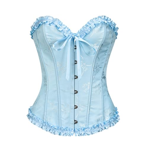 Damen Unterbrust Schnüren Bustiers, Damen Corsage Vintage Vollbrust Korsett, Korsett Bustier Corsage Frauen Bridal Wäsche Schnürt Knochen Halloween Fasching von Generisch