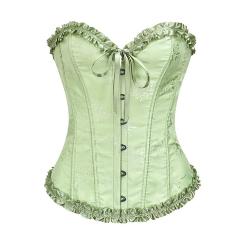 Damen Unterbrust Schnüren Bustiers, Damen Corsage Vintage Vollbrust Korsett, Korsett Bustier Corsage Frauen Bridal Wäsche Schnürt Knochen Halloween Fasching von Generisch