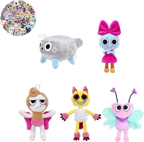Dandy Horror Game Plüschtier Mit 110 Aufklebern, 30 cm Dandy's World Plüschspielzeug, Pillow Home Decors Stuffed Doll for Kids and Adults, Halloween Christmas ﻿ (Stil 15 (mit 110 Aufkleber)) von Generisch