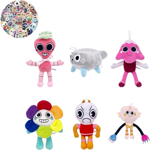 Dandy Horror Game Plüschtier Mit 110 Aufklebern, 30 cm Dandy's World Plüschspielzeug, Pillow Home Decors Stuffed Doll for Kids and Adults, Halloween Christmas ﻿ (Stil 16 (mit 110 Aufkleber)) von Generisch