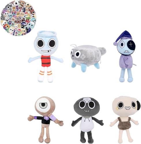 Dandy Horror Game Plüschtier Mit 110 Aufklebern, 30 cm Dandy's World Plüschspielzeug, Pillow Home Decors Stuffed Doll for Kids and Adults, Halloween Christmas ﻿ (Stil 17 (mit 110 Aufkleber)) von Generisch
