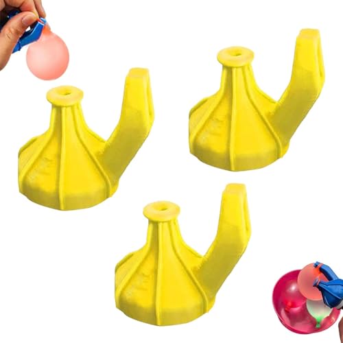 Das Wasser kämpft Gadget, 2 in 1 Wasserballons Füllabdeckung, Easy Fill Wa-ter Ballons Krawattenwerkzeug, selbstversiegelte Wa-Terr-Luftballons-Werkzeuge, Rapid Tie-Werkzeug Bindwerkzeugen (3pcs-A) von Generisch