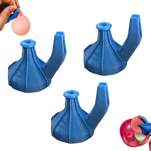 Das Wasser kämpft Gadget, 2 in 1 Wasserballons Füllabdeckung, Easy Fill Wa-ter Ballons Krawattenwerkzeug, selbstversiegelte Wa-Terr-Luftballons-Werkzeuge, Rapid Tie-Werkzeug Bindwerkzeugen (3pcs-B) von Generisch