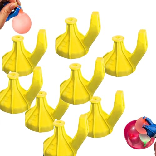 Das Wasser kämpft Gadget, 2 in 1 Wasserballons Füllabdeckung, Easy Fill Wa-ter Ballons Krawattenwerkzeug, selbstversiegelte Wa-Terr-Luftballons-Werkzeuge, Rapid Tie-Werkzeug Bindwerkzeugen (8pcs-A) von Generisch
