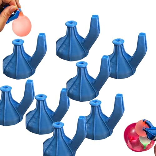 Das Wasser kämpft Gadget, 2 in 1 Wasserballons Füllabdeckung, Easy Fill Wa-ter Ballons Krawattenwerkzeug, selbstversiegelte Wa-Terr-Luftballons-Werkzeuge, Rapid Tie-Werkzeug Bindwerkzeugen (8pcs-B) von Generisch