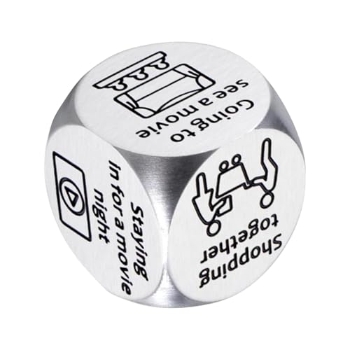 Date Dice - Stainless Steel Date Night Dice Game for Adults, Decision Dice | Funny Option Selector Cube Date Ideas Fun Night Dating Decision Dice for Boyfriend Girlfriend Husband Wife Date Dice - Stainless Steel Date Night Dice Game for Adults, Decision Dice | Funny Option Selector Cube Date Ideas Fun Night Dating Decision Dice for Boyfriend Girlfriend Husband Wife von Generisch