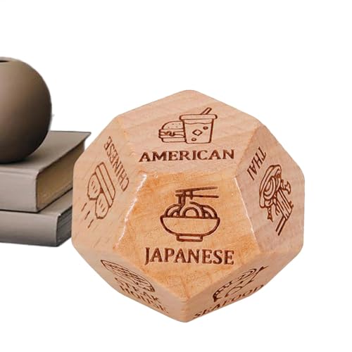 Date Dice for Couples, Wooden Food Selection Dice, 12 Sided Food Choice Dice, Reusable Couple Dice Game, Fun for Adults and Couples, Interactive Date Night Game for Food Choices, Couples Date Dice Date Dice for Couples, Wooden Food Selection Dice, 12 Sided Food Choice Dice, Reusable Couple Dice Game, Fun for Adults and Couples, Interactive Date Night Game for Food Choices, Couples Date Dice von Generisch