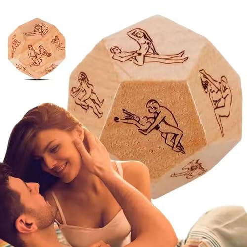 Date Night Würfelspiel für Erwachsene, aus Holz, Dating Spaßwürfel, Liebeswürfel, Lebensmittelentscheidungswürfel, Date-Ideen, Valentinstag, Hochzeit für Freund, Freundin (Stil B) von Generisch