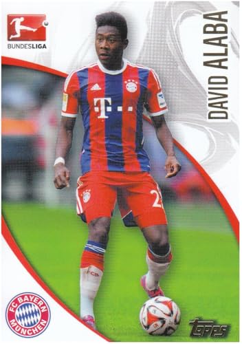 David Alaba Abwehr Bayern 2014/15 Trikotnummer 27 Topps Fußball Sammelkarte 155 von Generisch