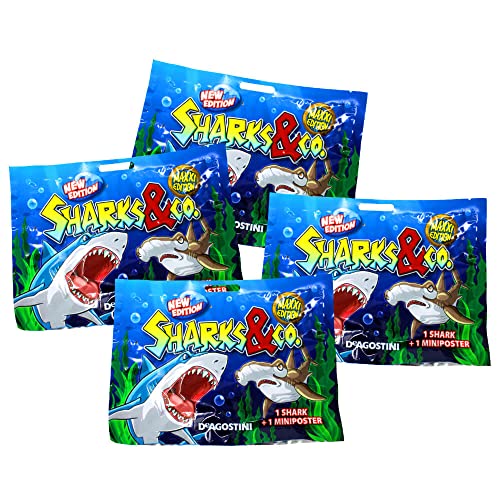 DeAgostini Sharks & Co. Serie 2 Maxxi Edition - Hai Sammelfigur Figur Auswahl (4 Tüten) von Generisch