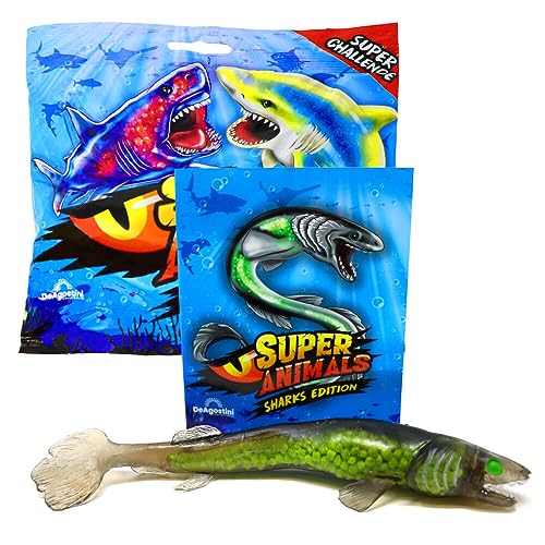 Generisch DeAgostini Super Animals Figur - Sharks Edition - Sammelfigur Hai Figur - Auswahl (Figur 1. Kragenhai) von Generisch