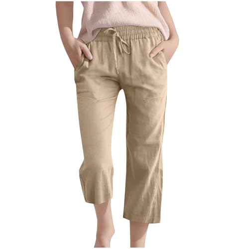 Deals Of The Day Mädchen-Hose 2025, leger, Baumwoll-Leinen-Hose, lockere Capri-Arbeitshose, Kinder, Sommer, legere Outfits, Jogger, 3/4-Länge, verstellbare Taille Deals Of The Day Mädchen-Hose 2025, leger, Baumwoll-Leinen-Hose, lockere Capri-Arbeitshose, Kinder, Sommer, legere Outfits, Jogger, 3/4-Länge, verstellbare Taille von Generisch
