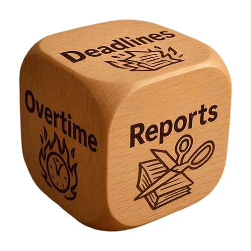 Decision Dice Work, Sechs Freche Sprüche Holz Gag-Geschenk, Stressabbau Würfel Für Büro, Für Kollegen Freunde Familie Frauen Männer Ihn Decision Dice Work, Sechs Freche Sprüche Holz Gag-Geschenk, Stressabbau Würfel Für Büro, Für Kollegen Freunde Familie Frauen Männer Ihn von Generisch