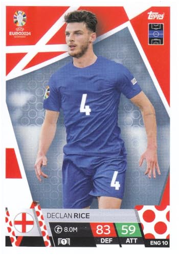 Declan Rise Mittelfeldspieler England Topps Euro 2024 Fußball Sammelkarte ENG 10 von Generisch